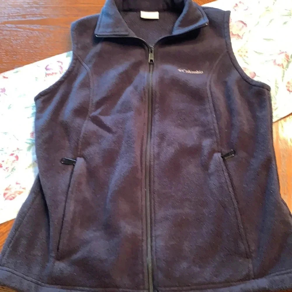 Columbia Fleece Zip Up Vest Medium